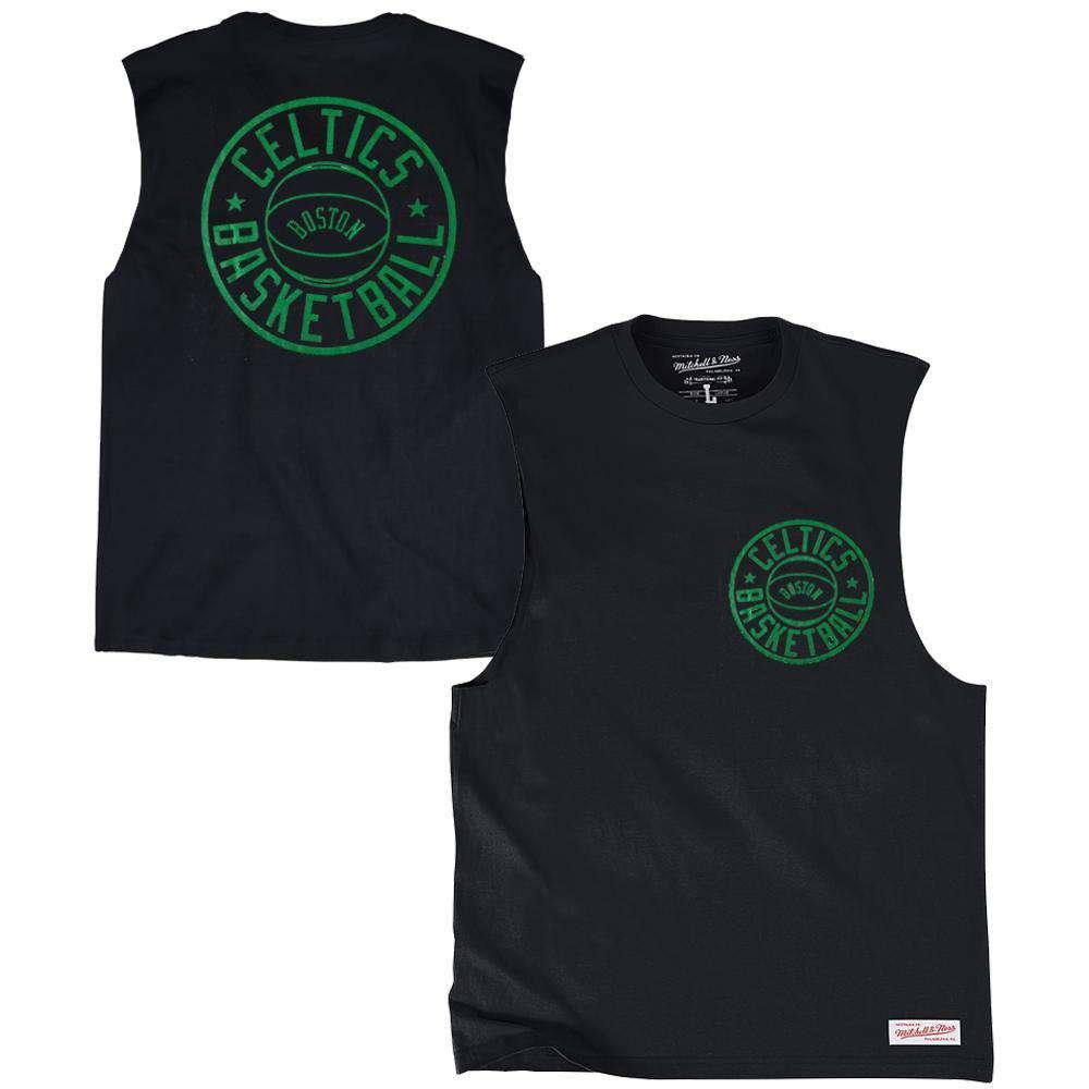 Mitchell And Ness T-Shirts Boston Celtics 76ers Mitchell & Ness NBA Full Circle Muscle T-Shirt - Black