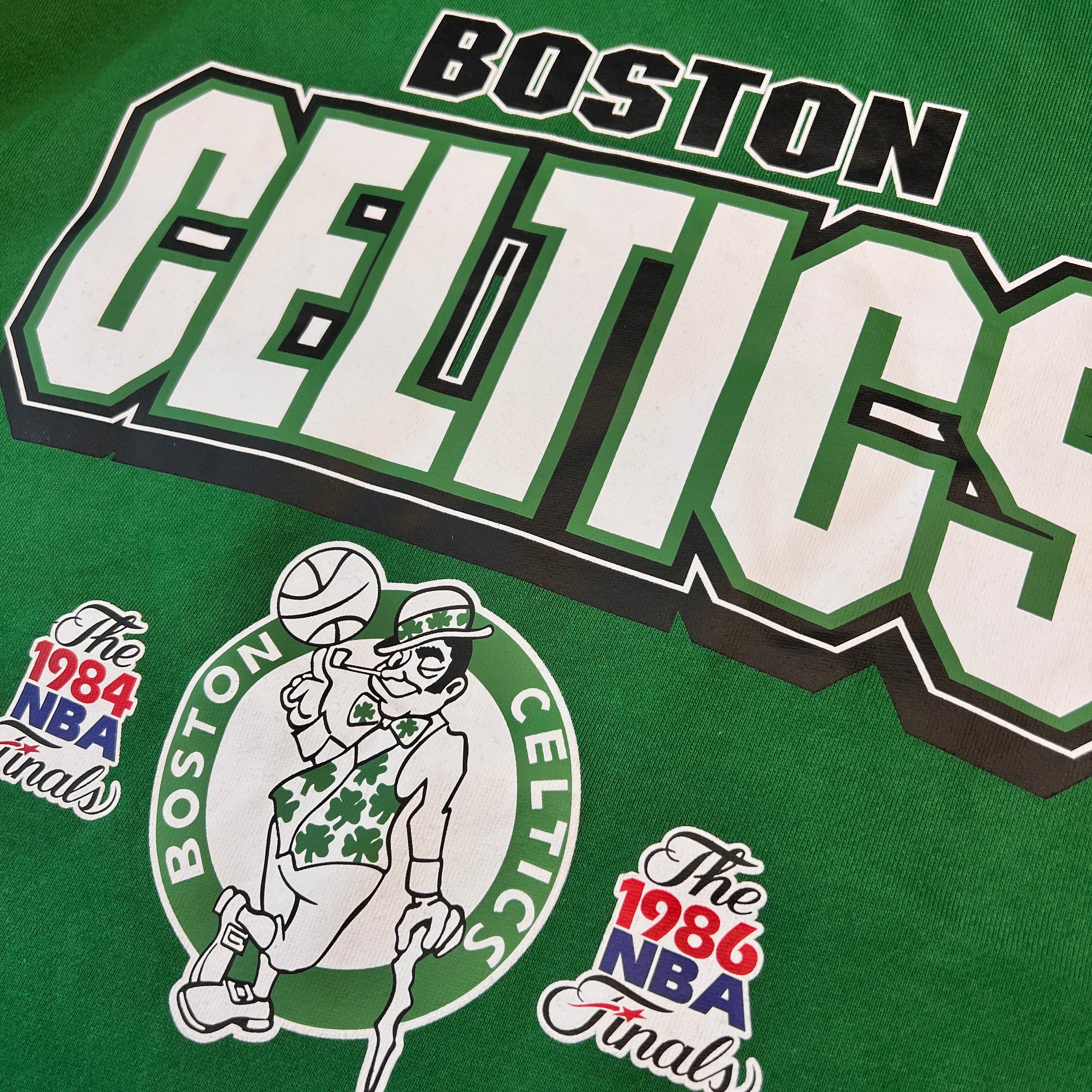 Mitchell And Ness Jumpers Boston Celtics Mitchell & Ness NBA All Over 2.0 Crew Jumper - Green