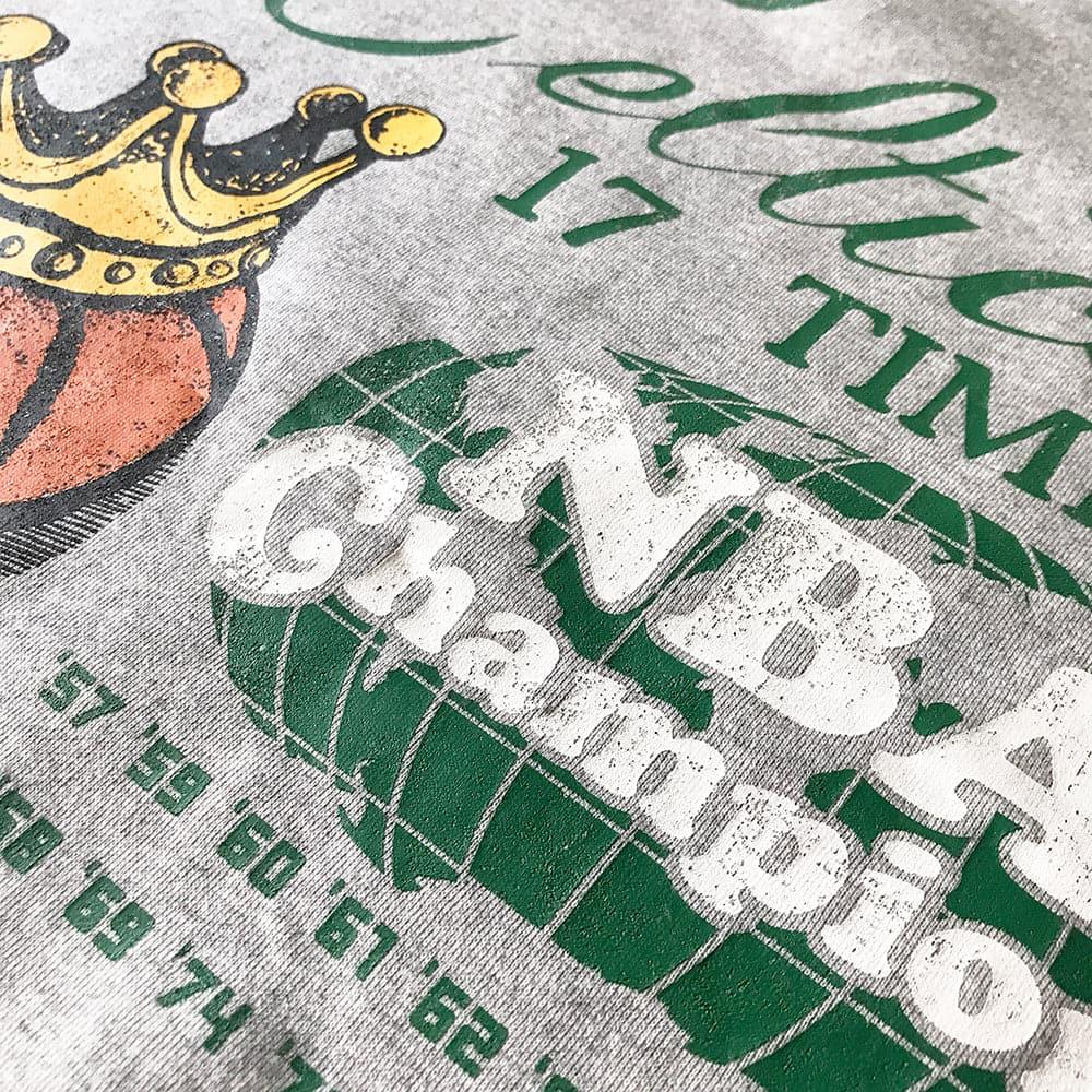 Mitchell And Ness Jumpers Boston Celtics Mitchell & Ness NBA All Over Champs Premium Crew Jumper - Grey