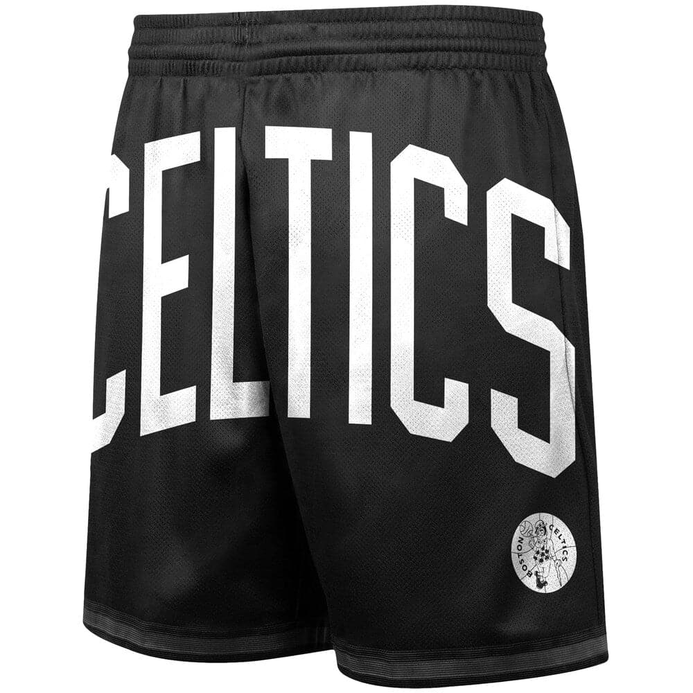 Mitchell And Ness Shorts Boston Celtics Mitchell & Ness NBA Big Face 3.0 Swingman Shorts - Black