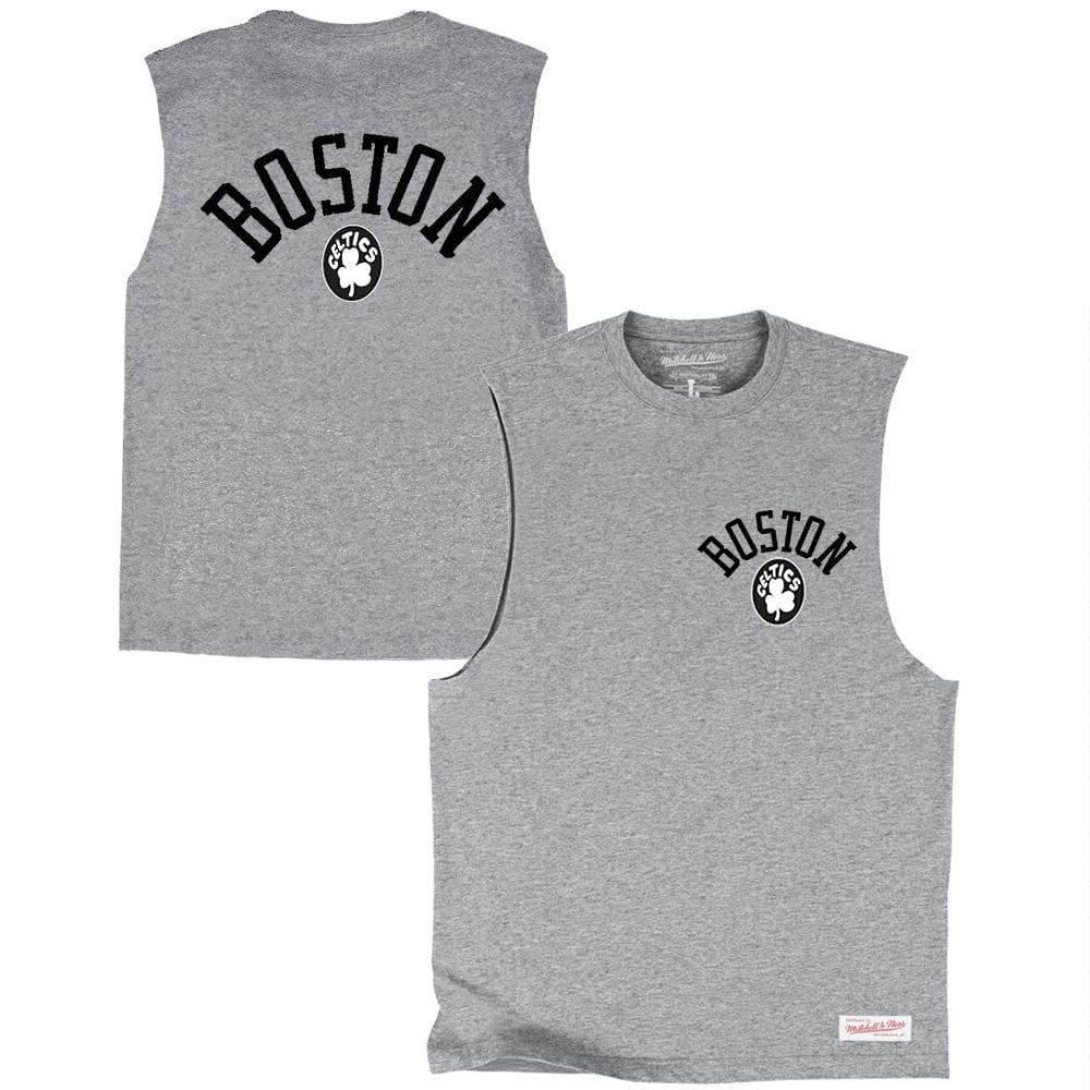 Mitchell And Ness T-Shirts Boston Celtics Mitchell & Ness NBA Colour Pop Muscle T-Shirt - Grey
