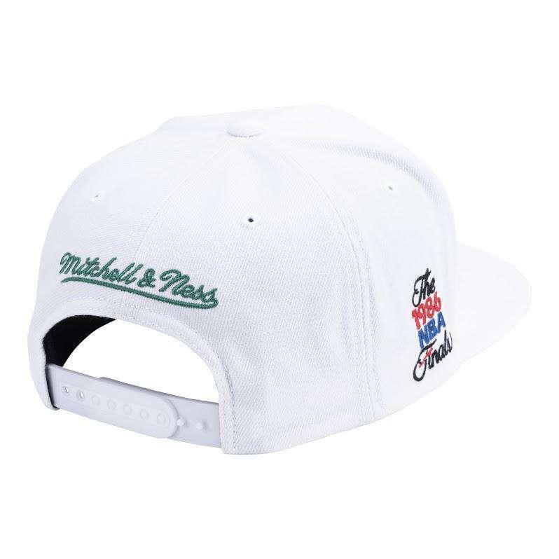 Mitchell And Ness Caps Boston Celtics Mitchell & Ness NBA Faded Gothic Snapback Hat - White