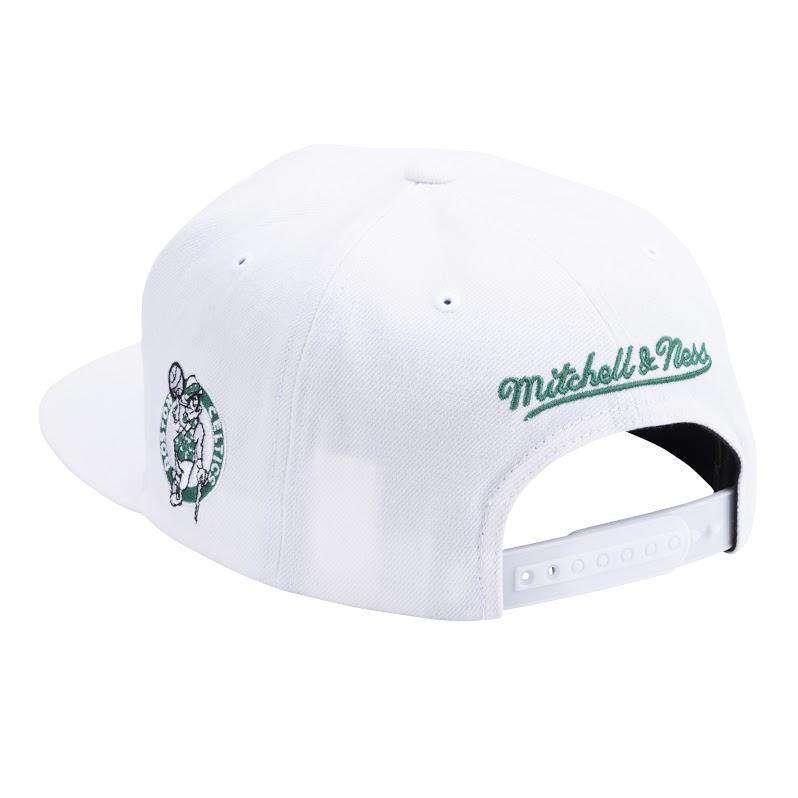 Mitchell And Ness Caps Boston Celtics Mitchell & Ness NBA Faded Gothic Snapback Hat - White