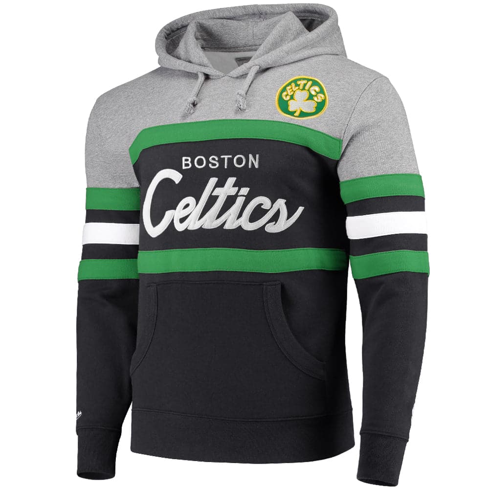 Mitchell And Ness Jumpers Boston Celtics Mitchell & Ness NBA Head Coach Premium Hoodie Jumper - Black