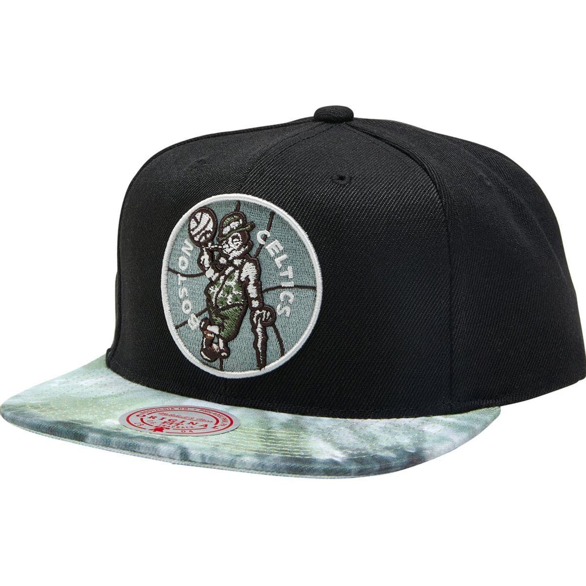 Mitchell And Ness Caps Boston Celtics Mitchell & Ness NBA HWC Blizted Snapback Hat - Black