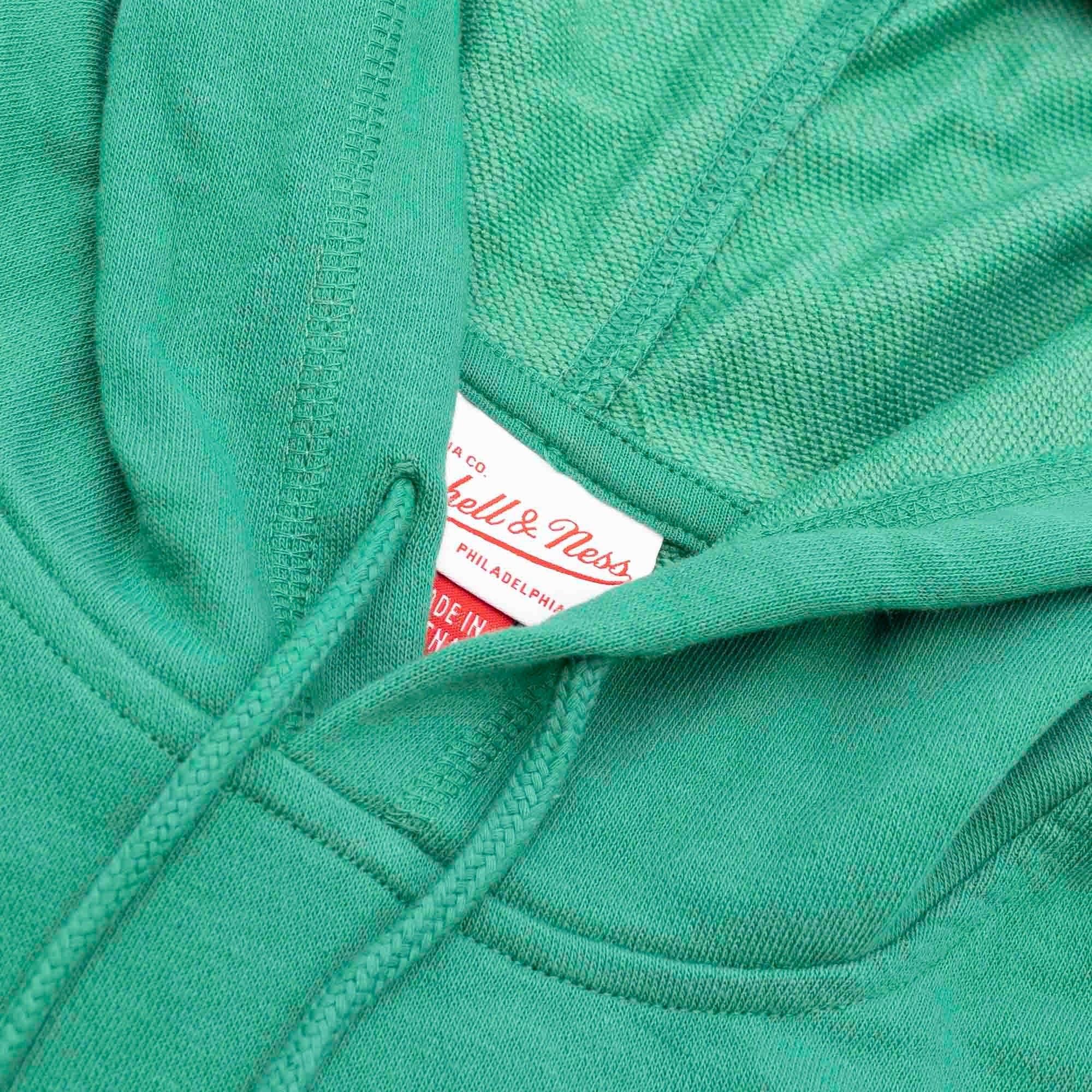 Mitchell And Ness Jumpers Boston Celtics Mitchell & Ness NBA HWC French Terry Short Sleeve Hoodie Jumper - Green