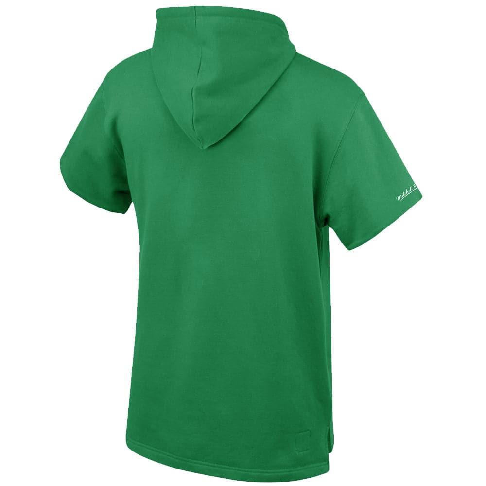 Mitchell And Ness Jumpers Boston Celtics Mitchell & Ness NBA HWC French Terry Short Sleeve Hoodie Jumper - Green