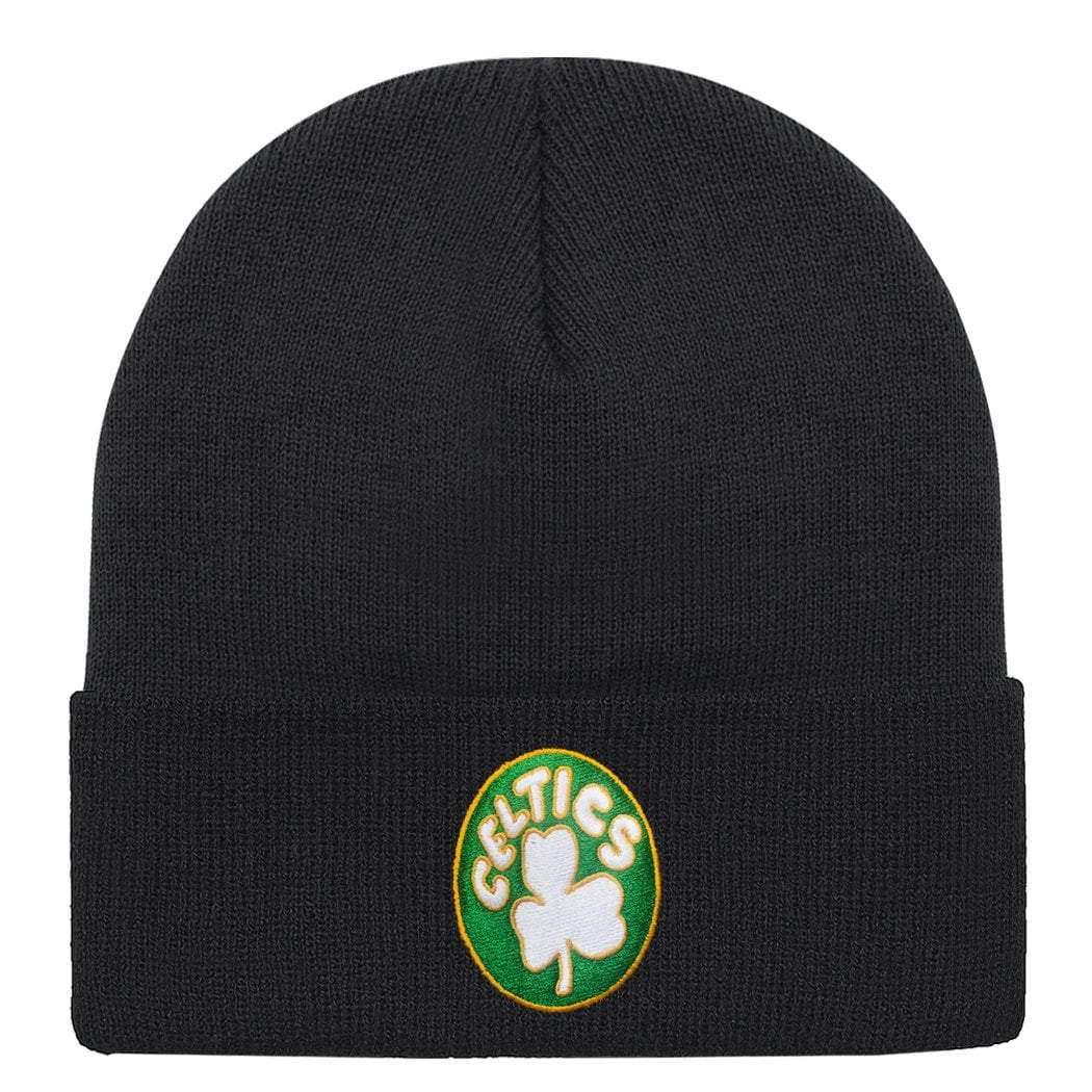 Mitchell And Ness Beanies Boston Celtics Mitchell & Ness NBA HWC Logo Cuff Knit Beanie - Black