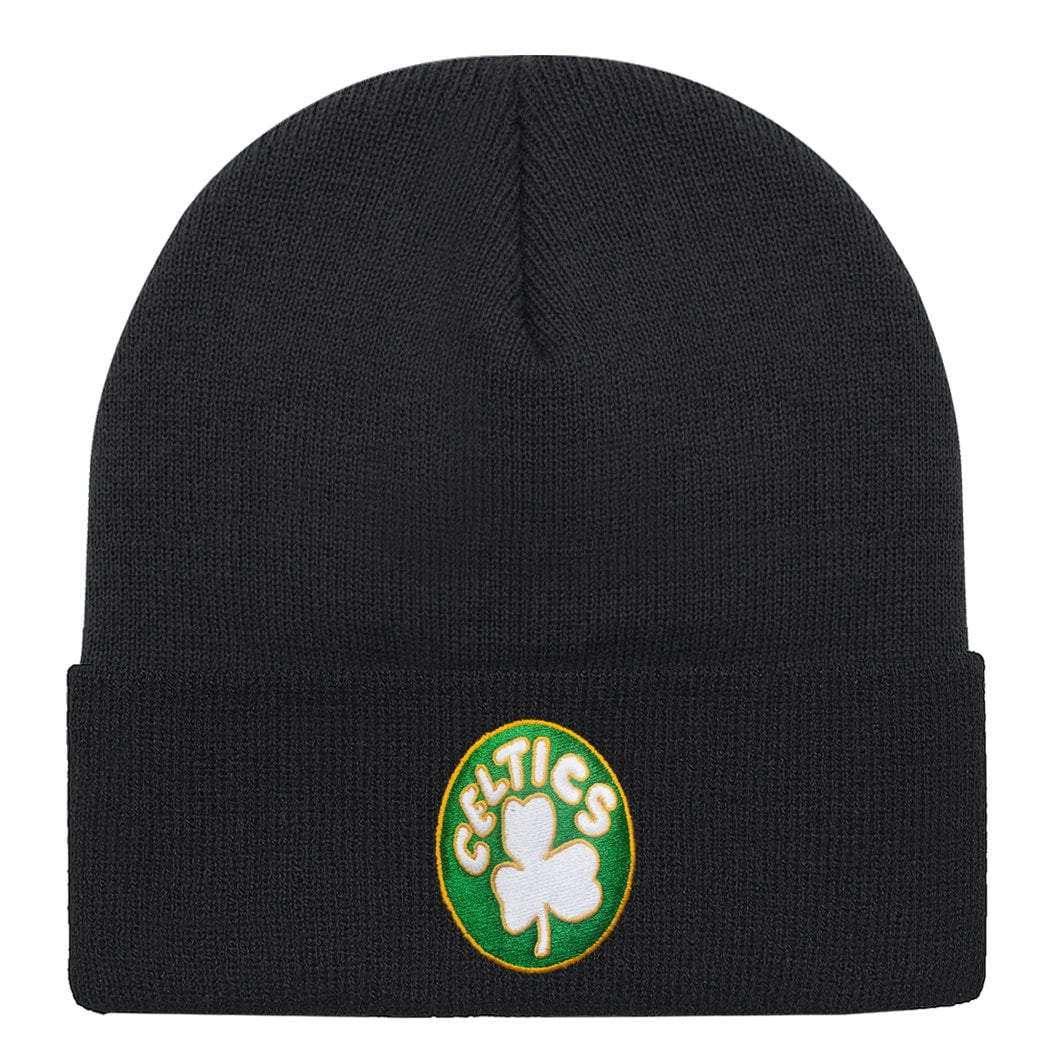 Mitchell And Ness Beanies Boston Celtics Mitchell & Ness NBA HWC Logo Cuff Knit Beanie - Black
