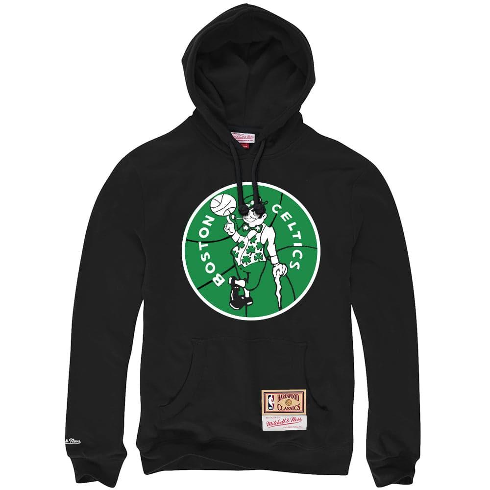Mitchell And Ness Jumpers Boston Celtics Mitchell & Ness NBA HWC Logo Hoodie Jumper - Black