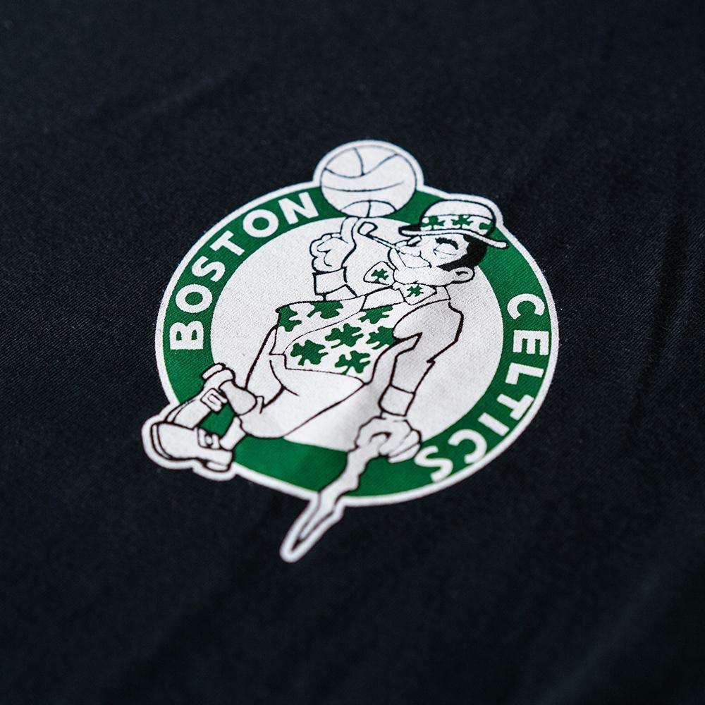 Mitchell And Ness Long Sleeve Tees Boston Celtics Mitchell & Ness NBA Iconic Long Sleeve T-Shirt - Black