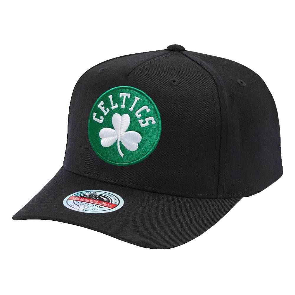 Mitchell And Ness Caps Boston Celtics Mitchell & Ness NBA Team Classic Red Snapback Hat - Black