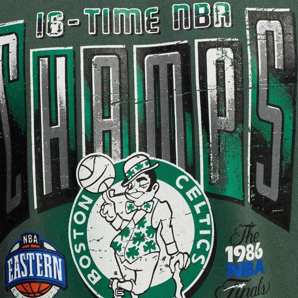 Mitchell And Ness Jumpers Boston Celtics Mitchell & Ness NBA Winner Takes All Vintage Crew Jumper - Green