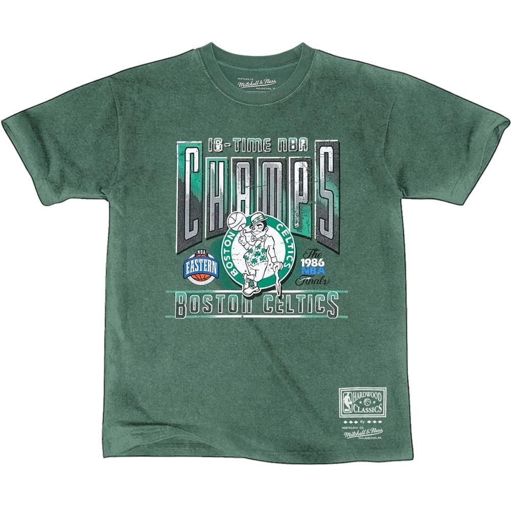 Mitchell And Ness T-Shirts Boston Celtics Mitchell & Ness NBA Winner Takes All Vintage T-Shirt - Greeen