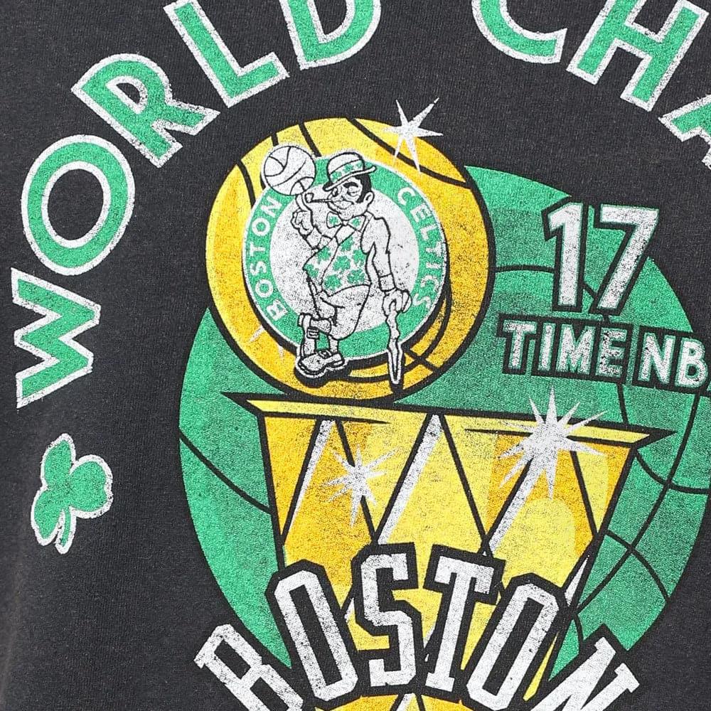 Mitchell And Ness T-Shirts Boston Celtics Mitchell & Ness NBA World Champs Vintage T-Shirt - Black