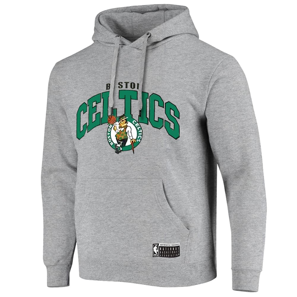 NBA Essentials Jumpers Boston Celtics NBA Essentials Team Arch Hoodie Jumper - Grey Marle