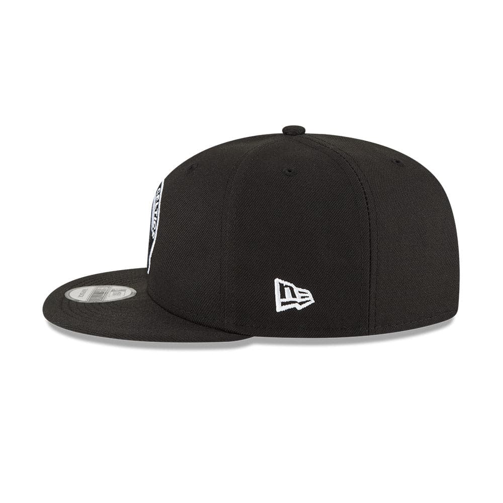 New Era Caps Boston Celtics New Era NBA 21-22 Back Half  Monochrome 9FIFTY Snapback Hat - Black