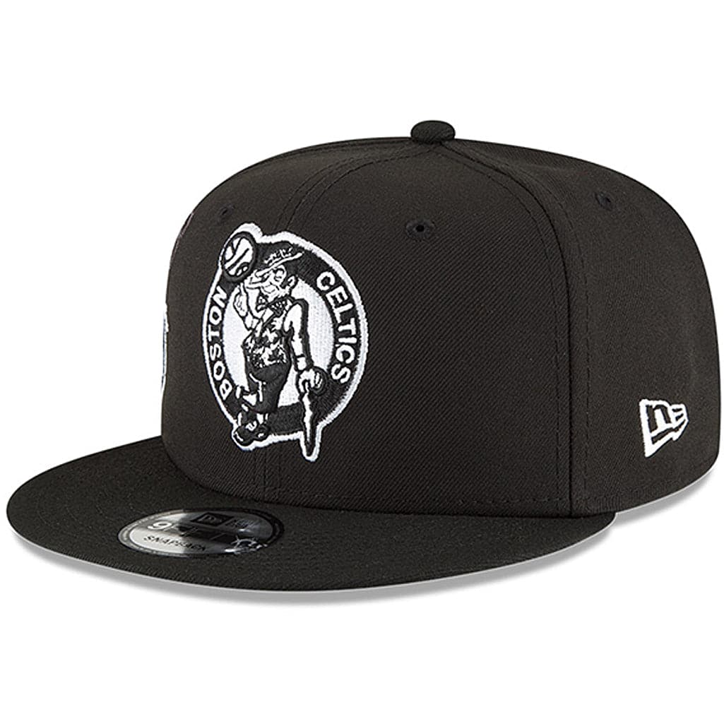 New Era Caps Boston Celtics New Era NBA 21-22 Back Half  Monochrome 9FIFTY Snapback Hat - Black