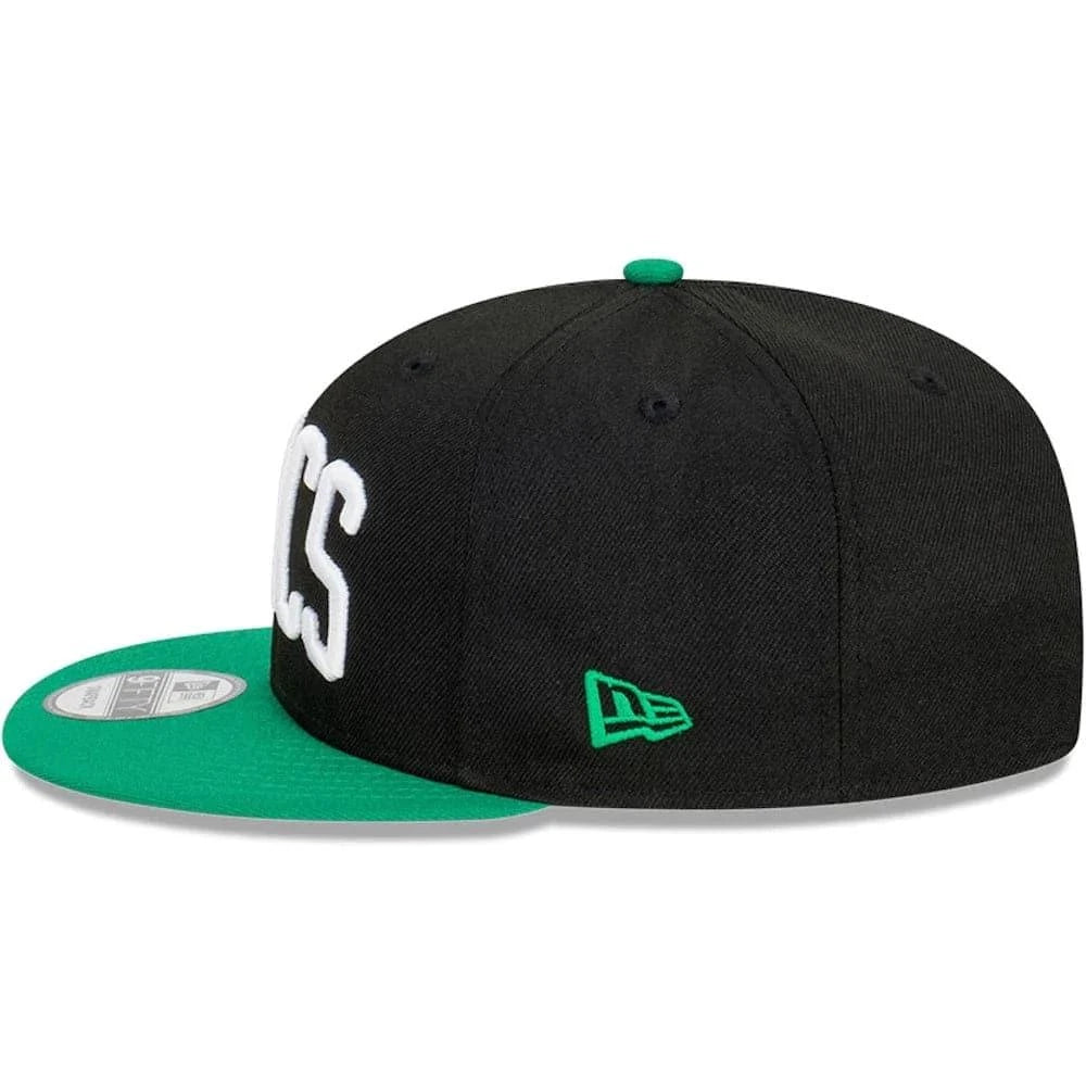 New Era Caps Boston Celtics New Era NBA 2T Wordmark 9FIFTY Snapback Hat - Black