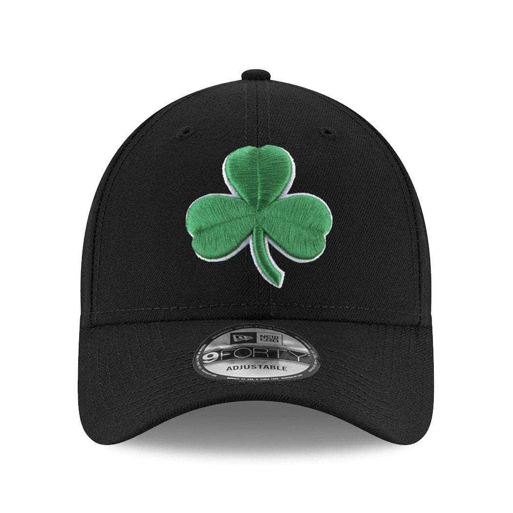 New Era Caps Boston Celtics New Era NBA Alt Logo 9FORTY Snapback Curve Hat - Black