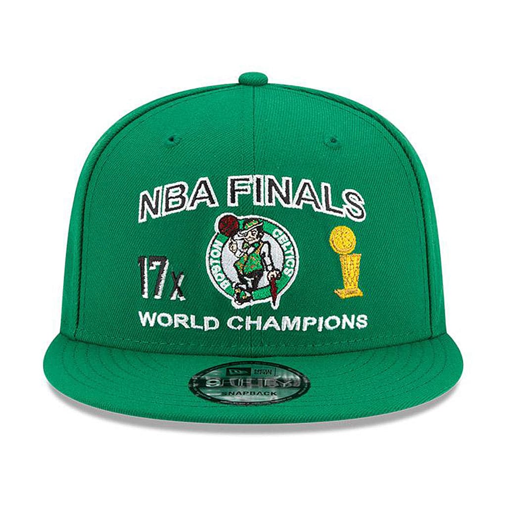 New Era Caps Boston Celtics New Era NBA Champions Icon 9FIFTY Snapback Hat - Green