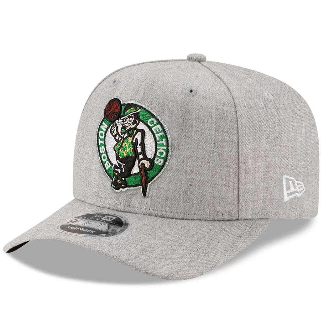 New Era Caps Boston Celtics New Era NBA Heather Drop 9FIFTY Pre-Curved Snapback Hat