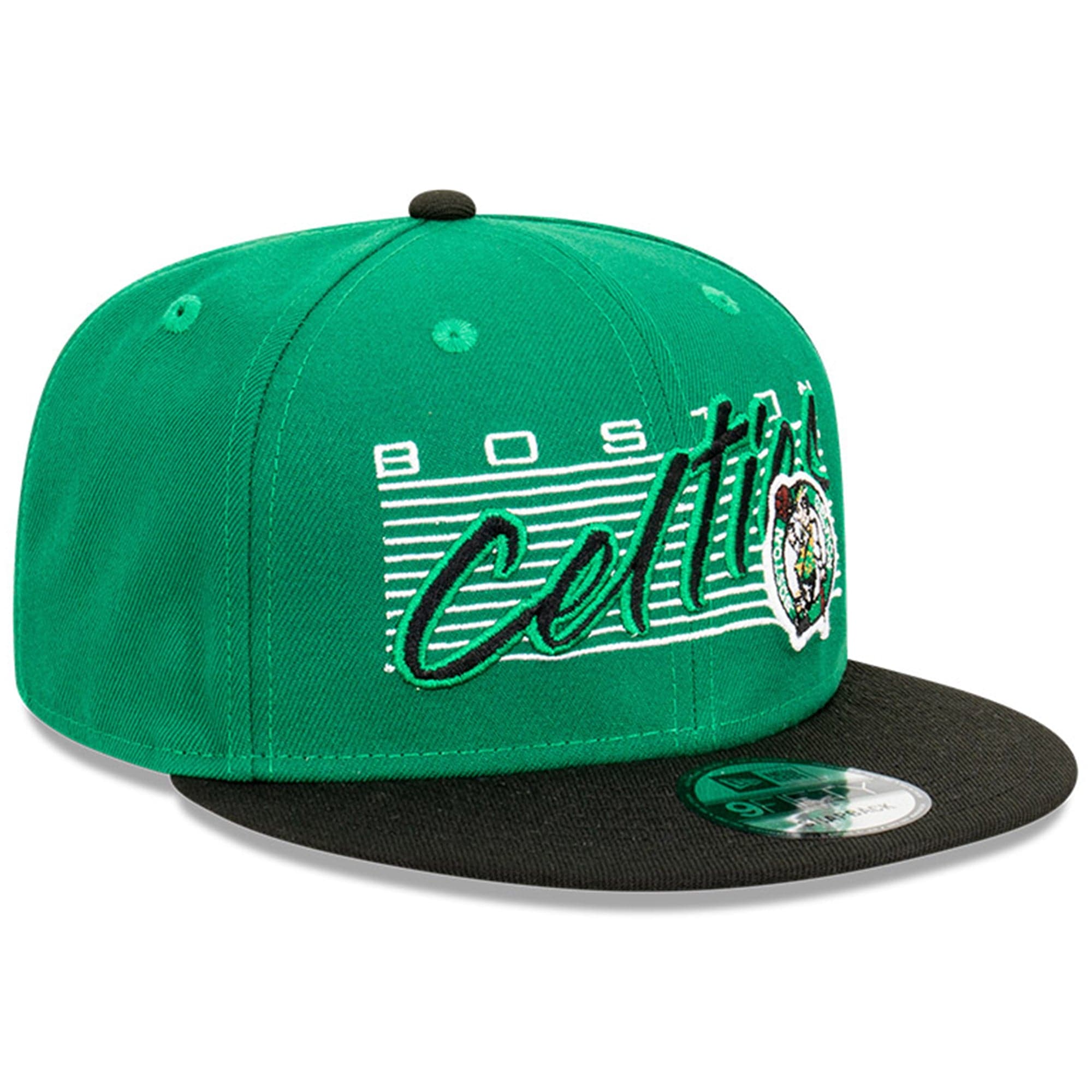 New Era Caps Boston Celtics New Era NBA Retro Script 9FIFTY Snapback Hat - Green