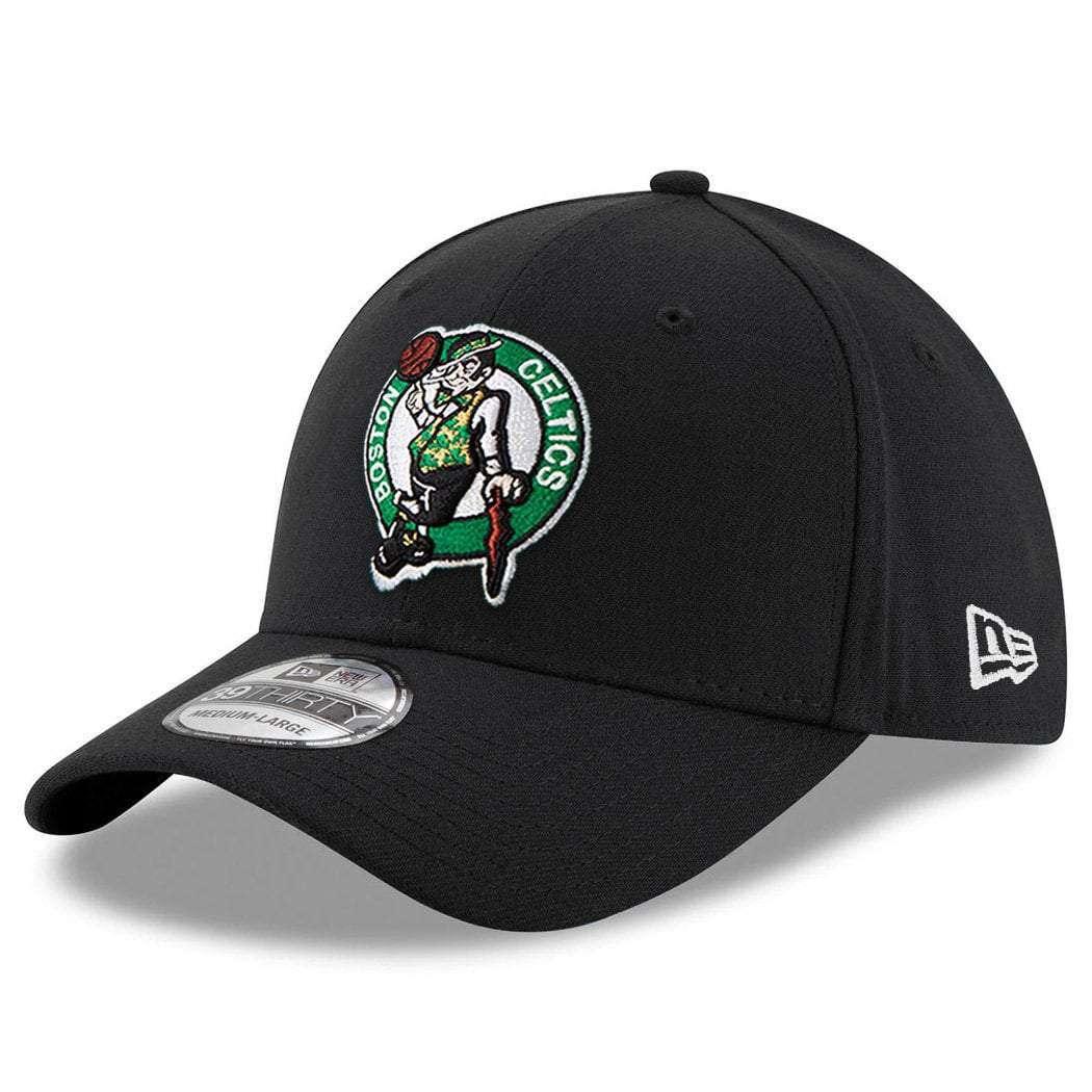 New Era Caps Boston Celtics New Era NBA Team 39THIRTY Stretch-Fit Curve Hat - Black