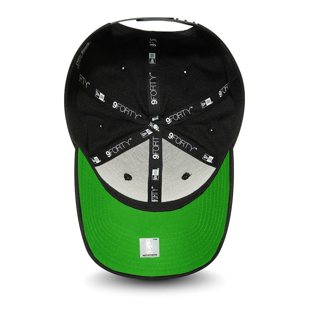 New Era Caps Boston Celtics New Era NBA Wordmark 9FORTY Curve Snapback Hat - Black