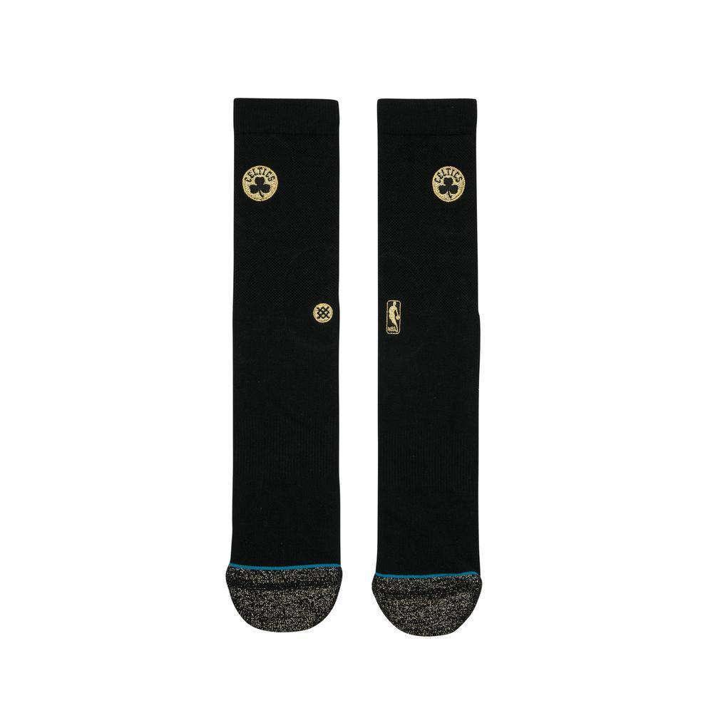 Stance Socks Boston Celtics Stance NBA Gold Trophy Crew Socks - Black