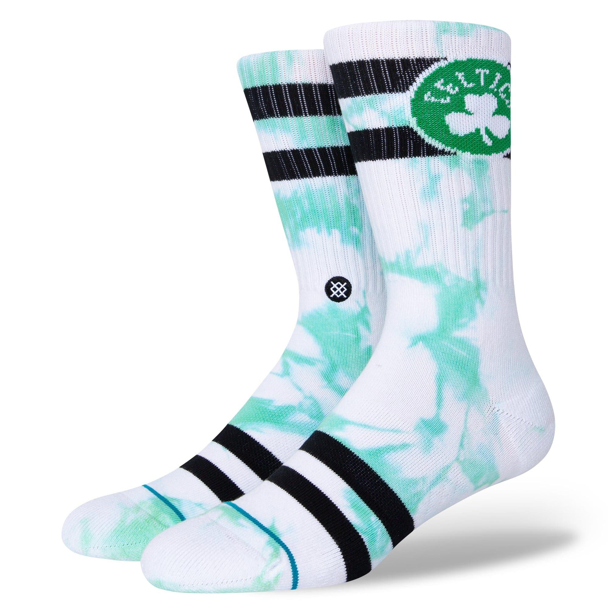 Stance Socks Large (9-12 US) Boston Celtics Stance NBA Team Dyed Crew Socks - White