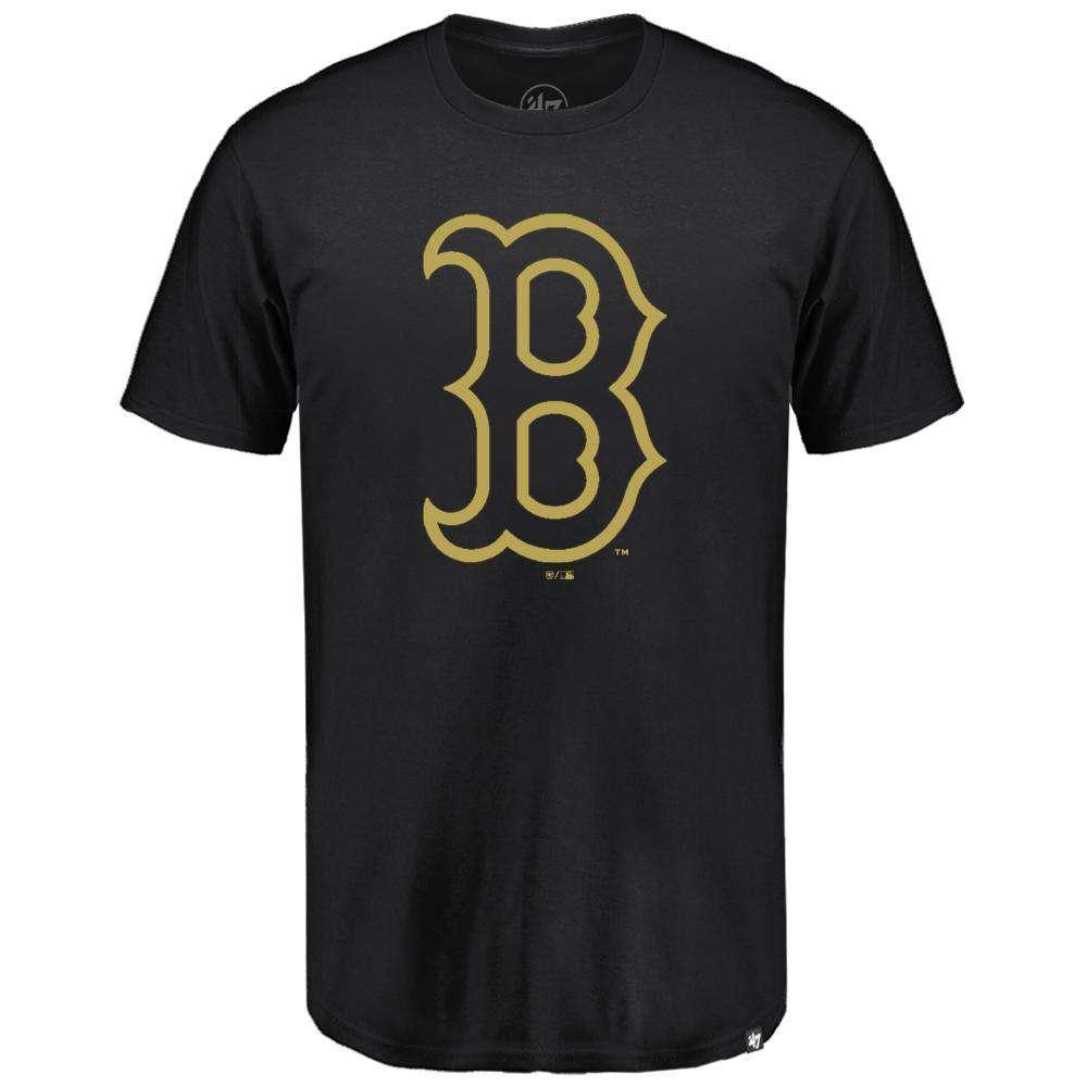 47 Brand T-Shirts Boston Red Sox '47 MLB Metallic Hook T-Shirt - Black