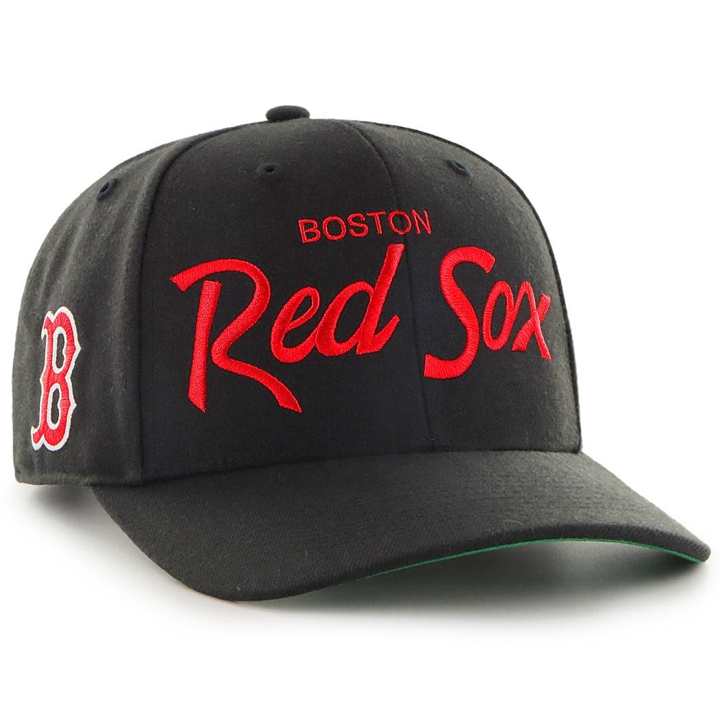 47 Brand Caps Boston Red Sox ‘47 MLB Replica Script MVP DP Pre-Curved Snapback Hat - Black