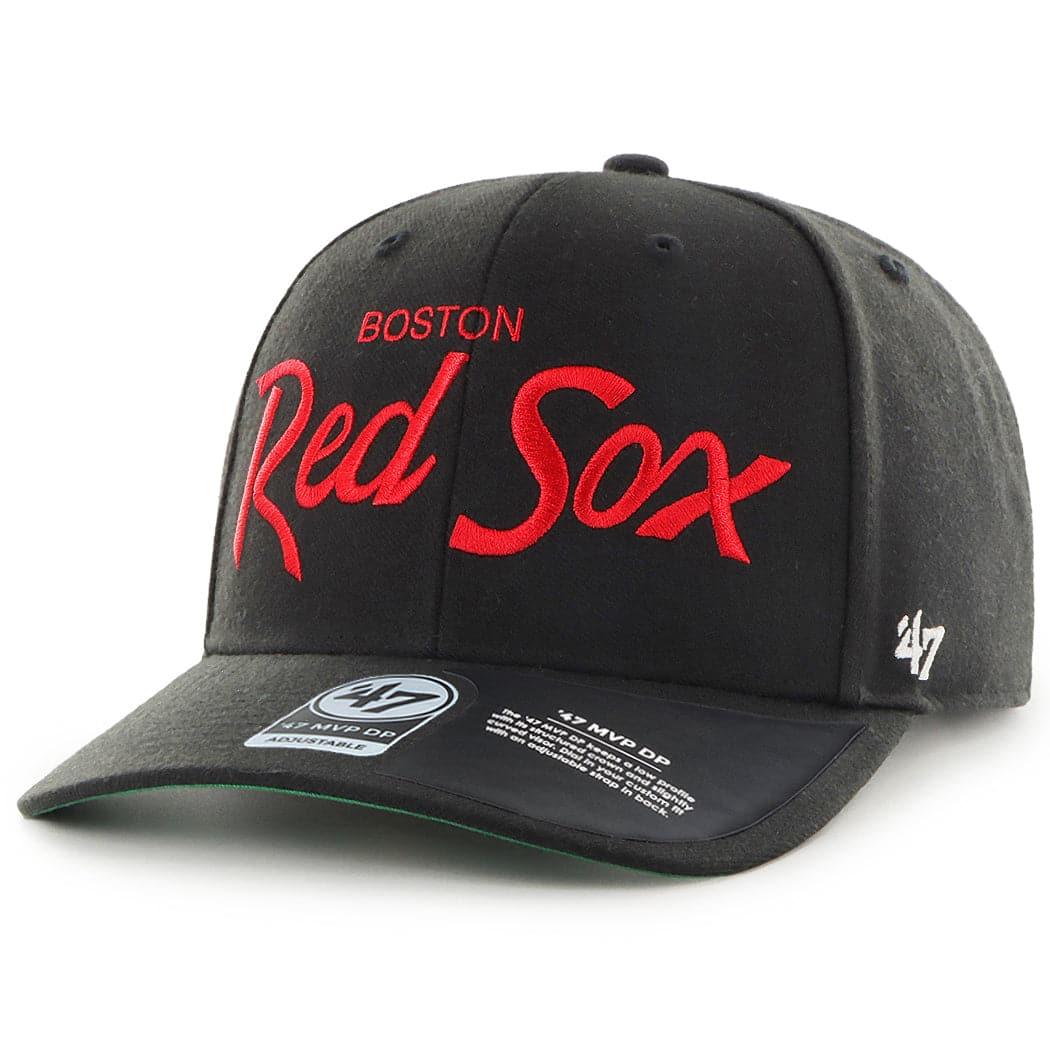 47 Brand Caps Boston Red Sox ‘47 MLB Replica Script MVP DP Pre-Curved Snapback Hat - Black