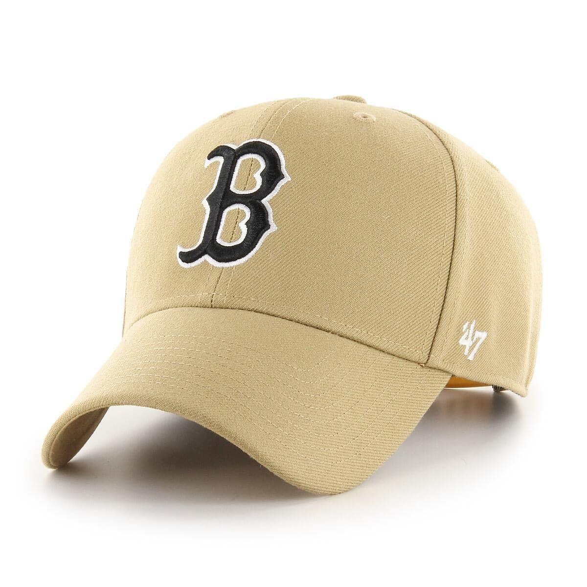 47 Brand Caps Boston Red Sox ‘47 MLB Tonal Logo MVP DT Curve Snapback Hat - Tan