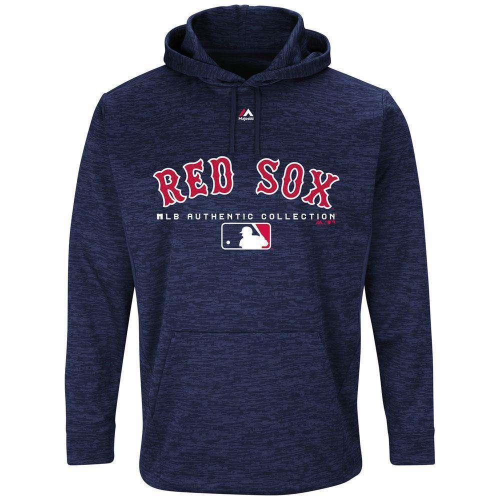 Majestic Athletic Jumpers Boston Red Sox Majestic MLB Authentic Team Drive Hoodie - Navy