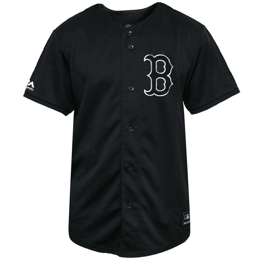 Majestic Athletic Jerseys Boston Red Sox Majestic MLB Black & White Replica Jersey