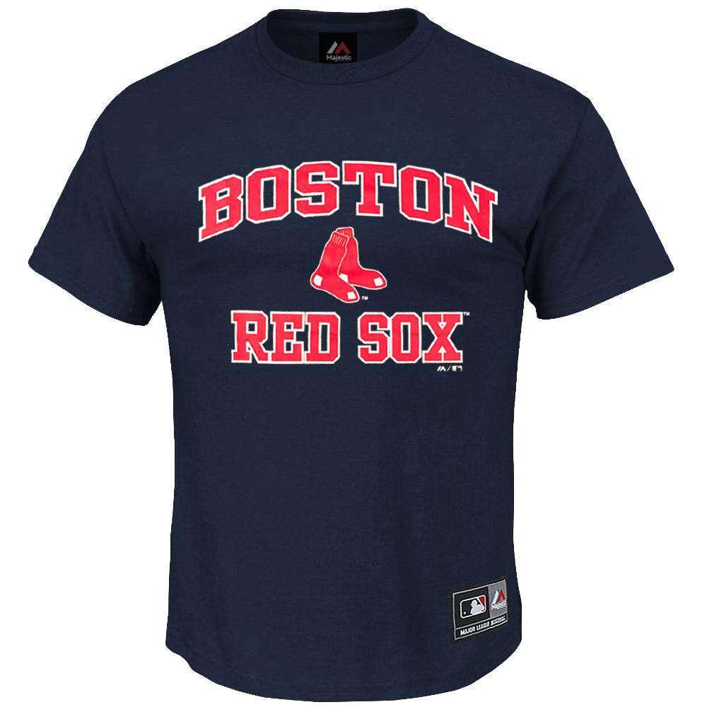 Majestic Athletic T-Shirts Boston Red Sox Majestic MLB Despa T-Shirt - Navy