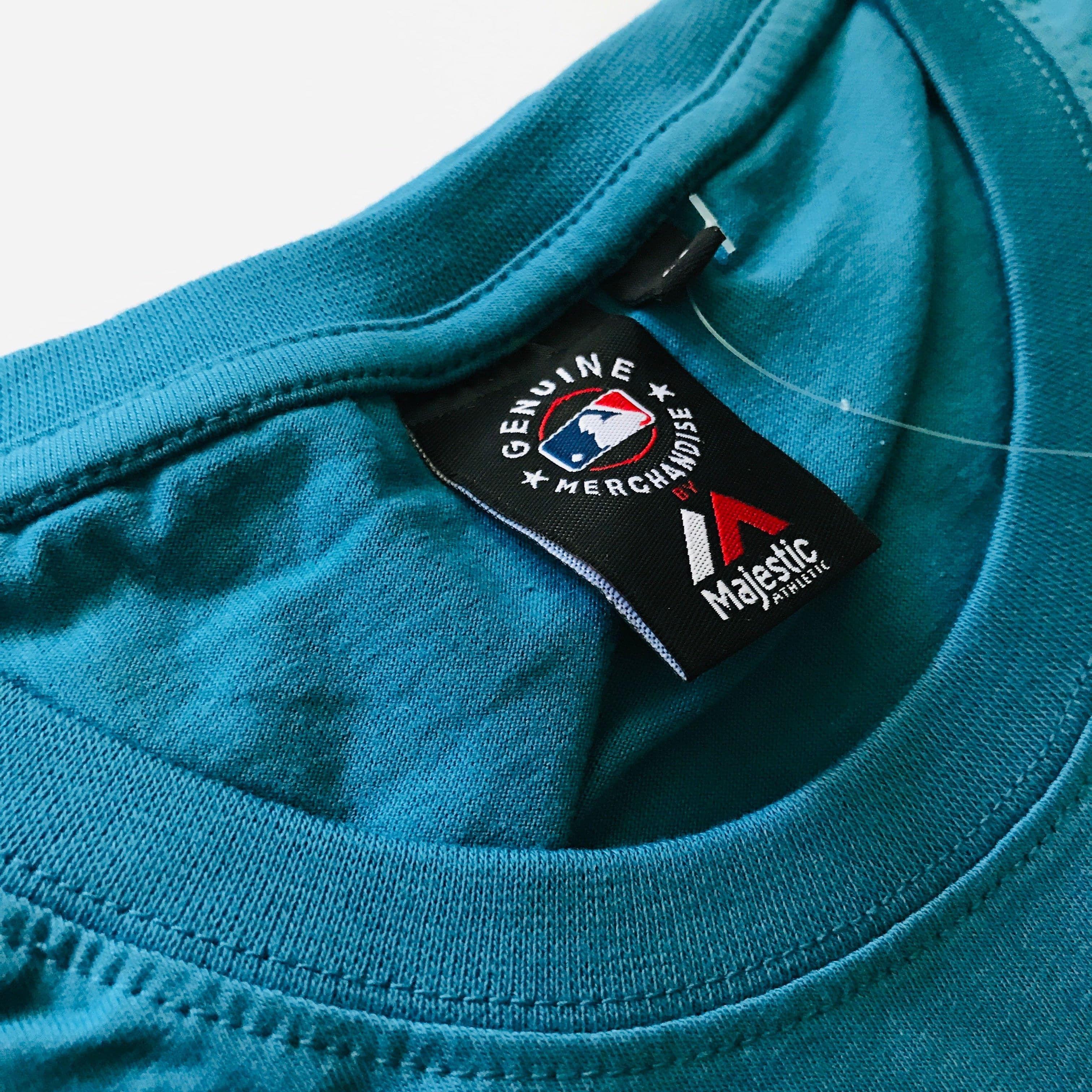 Majestic Athletic T-Shirts Boston Red Sox Majestic MLB Jeaner Logo T-Shirt - Faience Blue