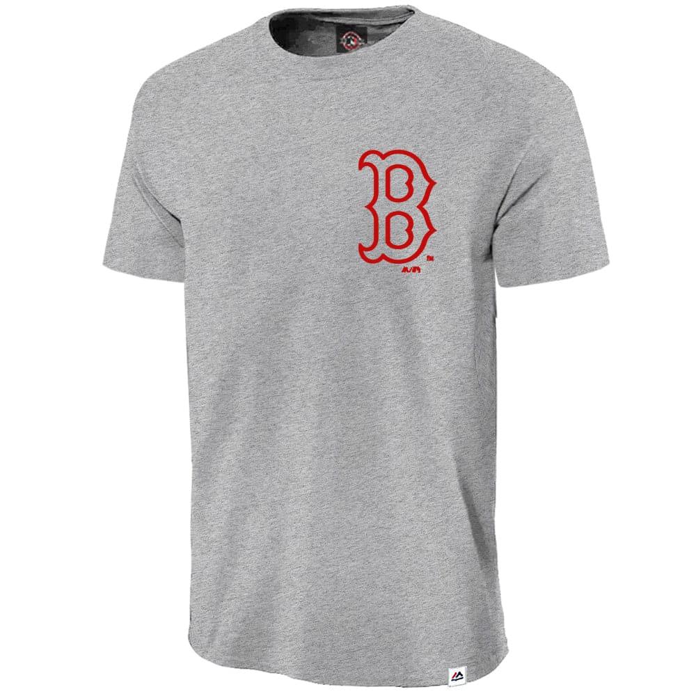 Majestic Athletic T-Shirts Boston Red Sox Majestic MLB Pattison T-Shirt - Grey Marle