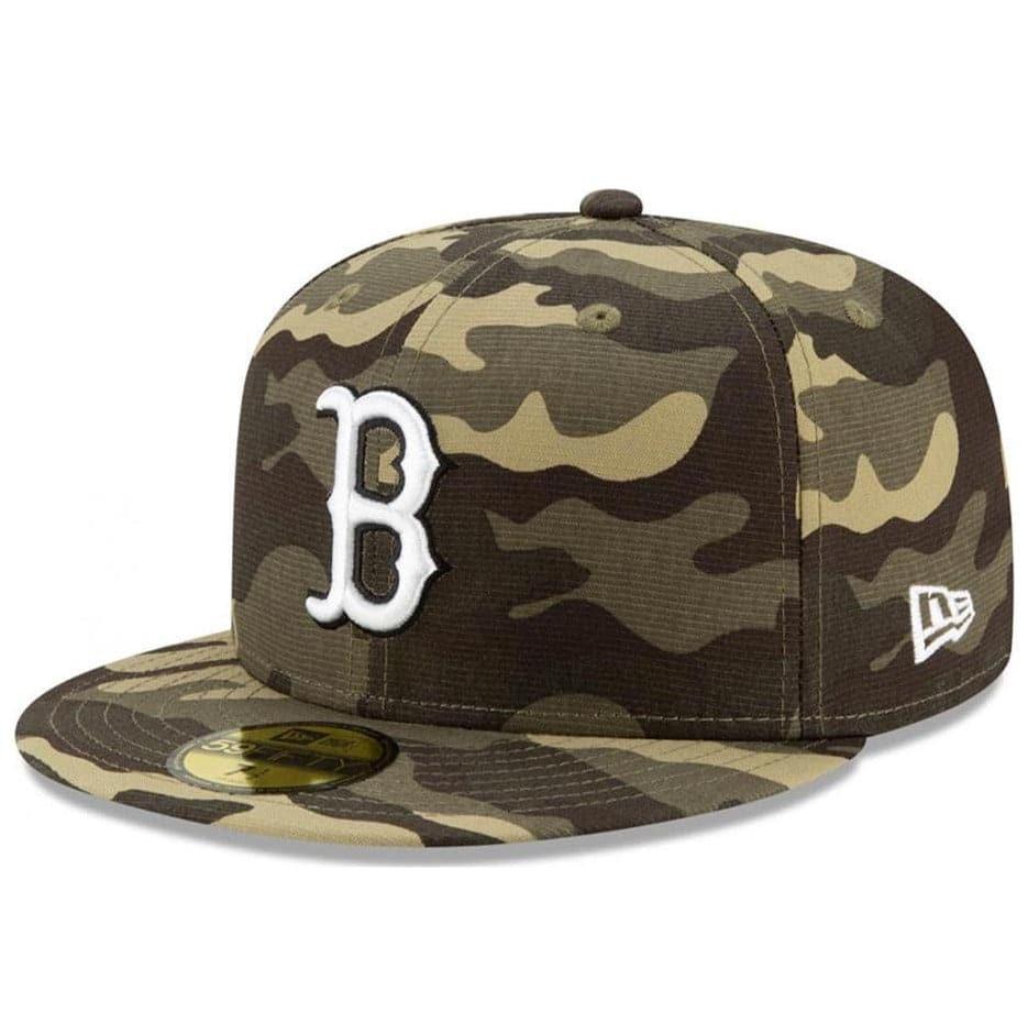 New Era Caps Boston Red Sox New Era MLB 2021 Armed Forces 59FIFTY Fitted Hat - Camo