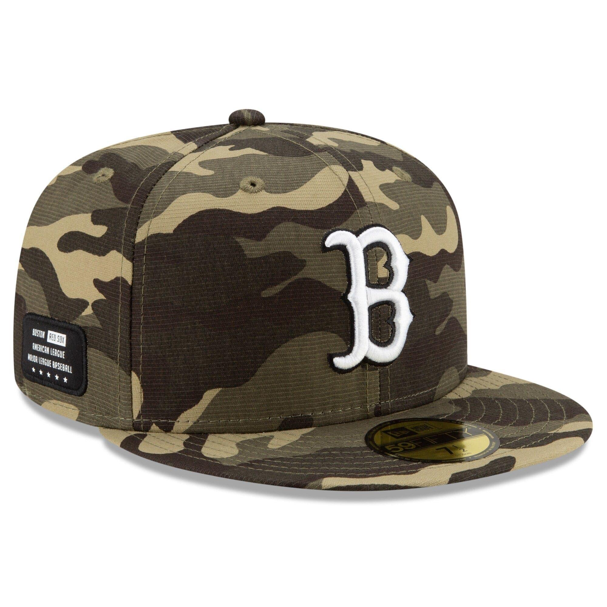 New Era Caps Boston Red Sox New Era MLB 2021 Armed Forces 59FIFTY Fitted Hat - Camo