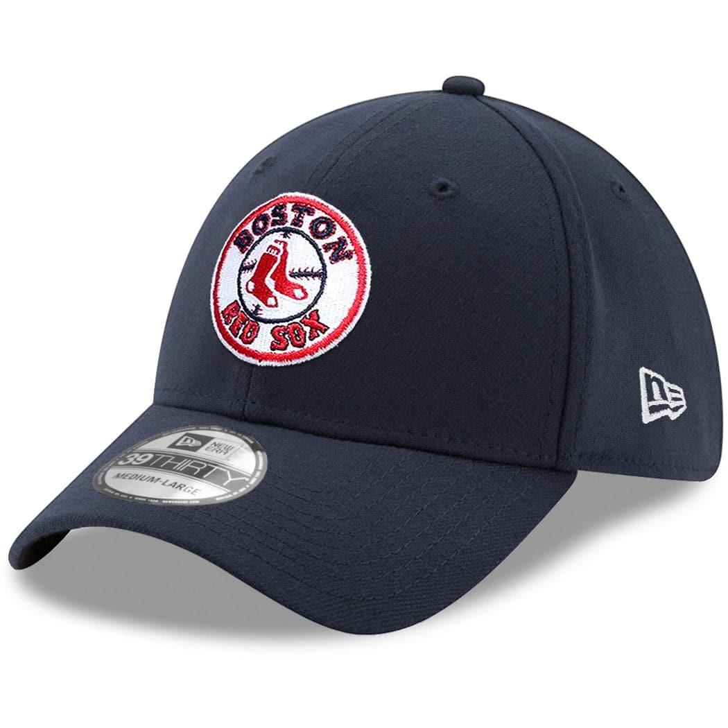 New Era Caps Boston Red Sox New Era MLB Alt Badge 39THIRTY Flex Fit Curve Hat - Navy