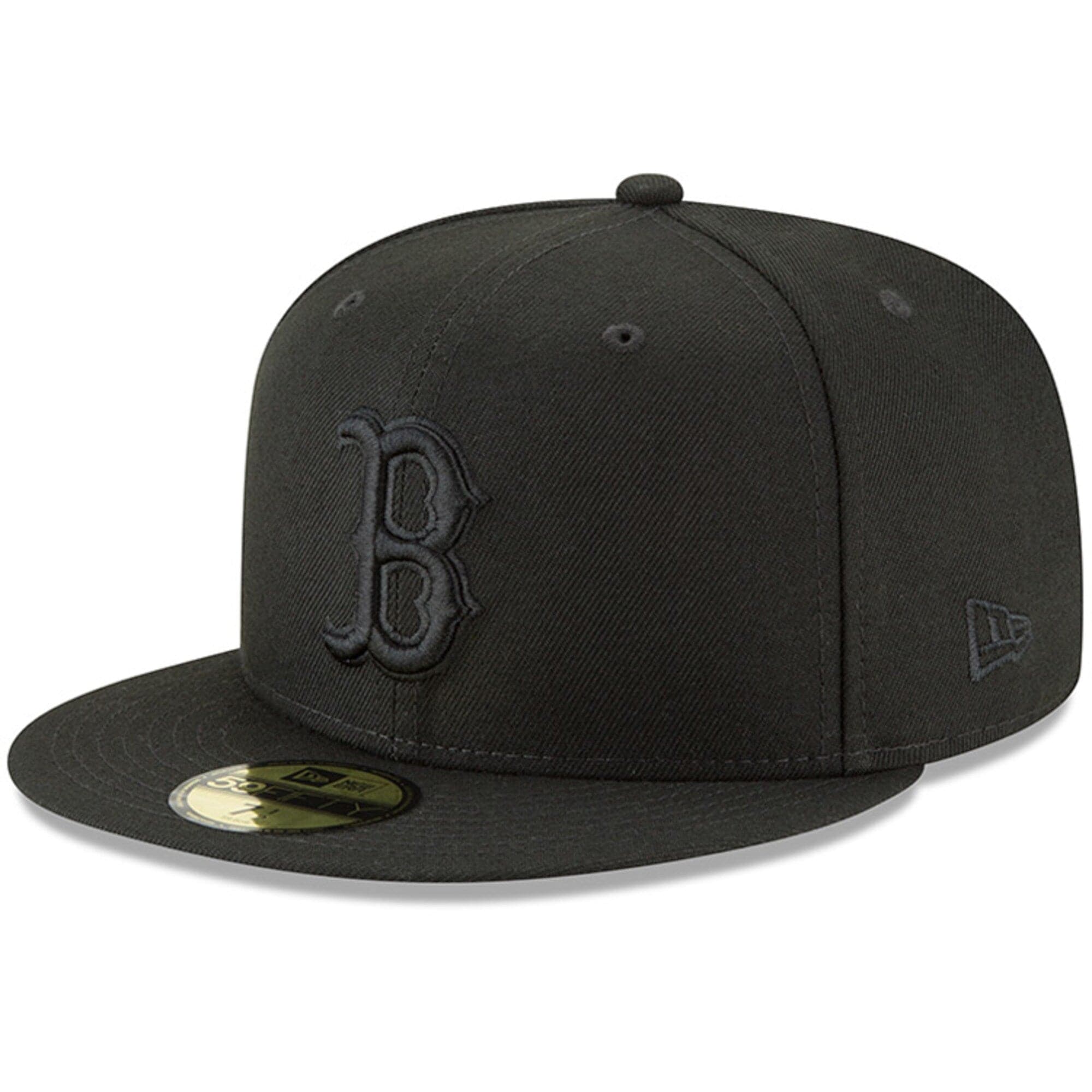 New Era Caps Boston Red Sox New Era MLB Black On Black 59FIFTY Fitted Hat - Black
