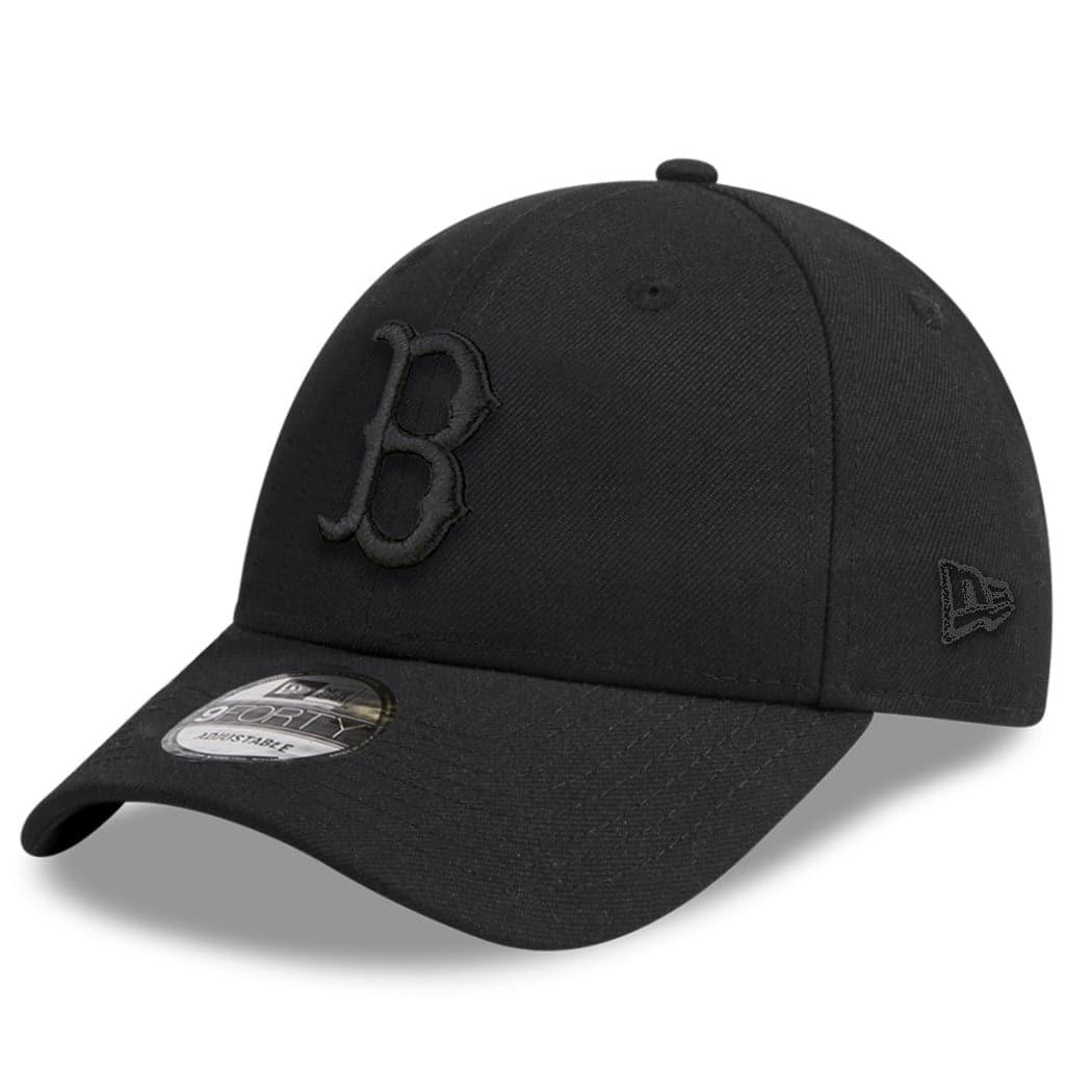New Era Caps Boston Red Sox New Era MLB Black On Black 9FORTY Snapback Hat