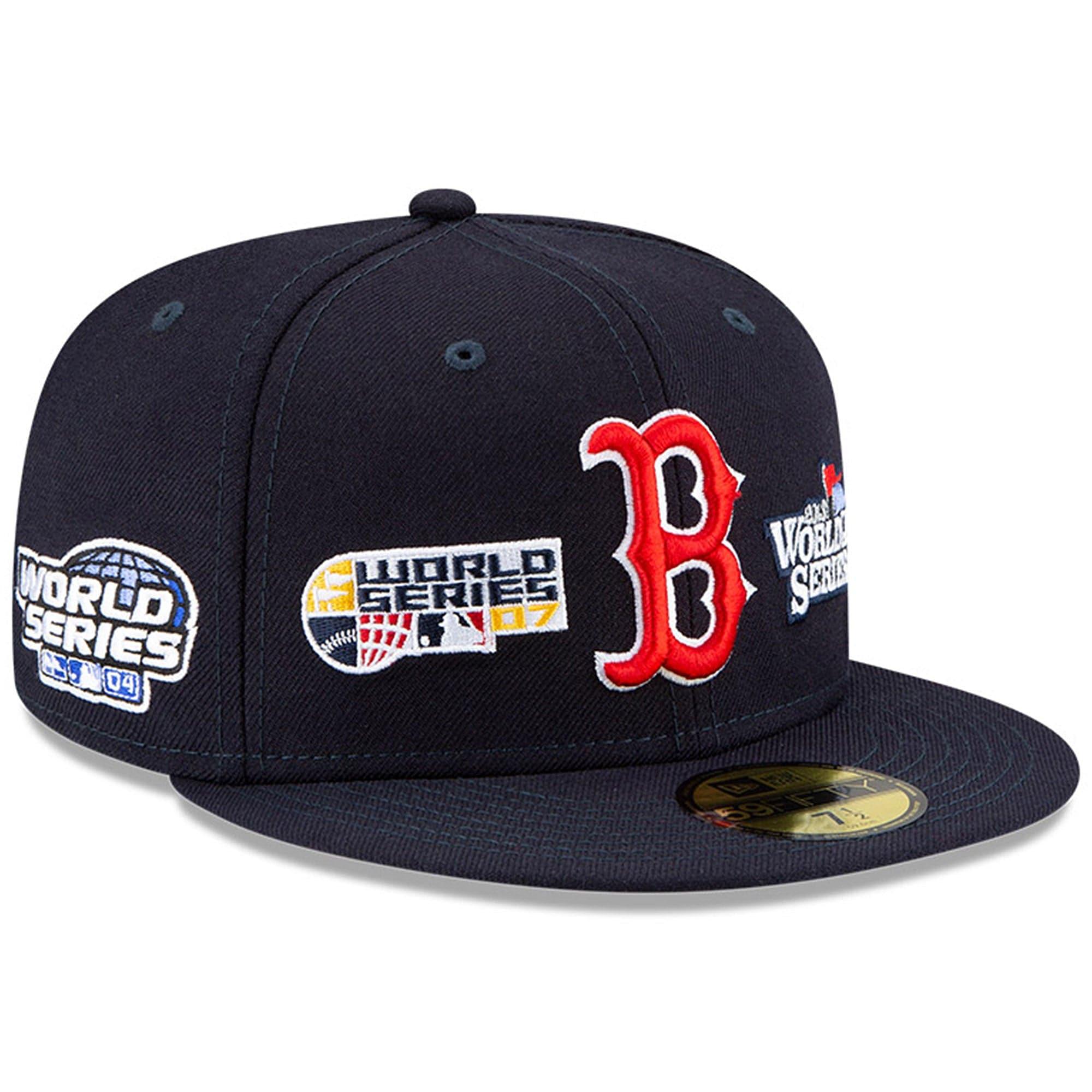 New Era Caps Boston Red Sox New Era MLB Champions Patch 59FIFTY Fitted Hat - Navy