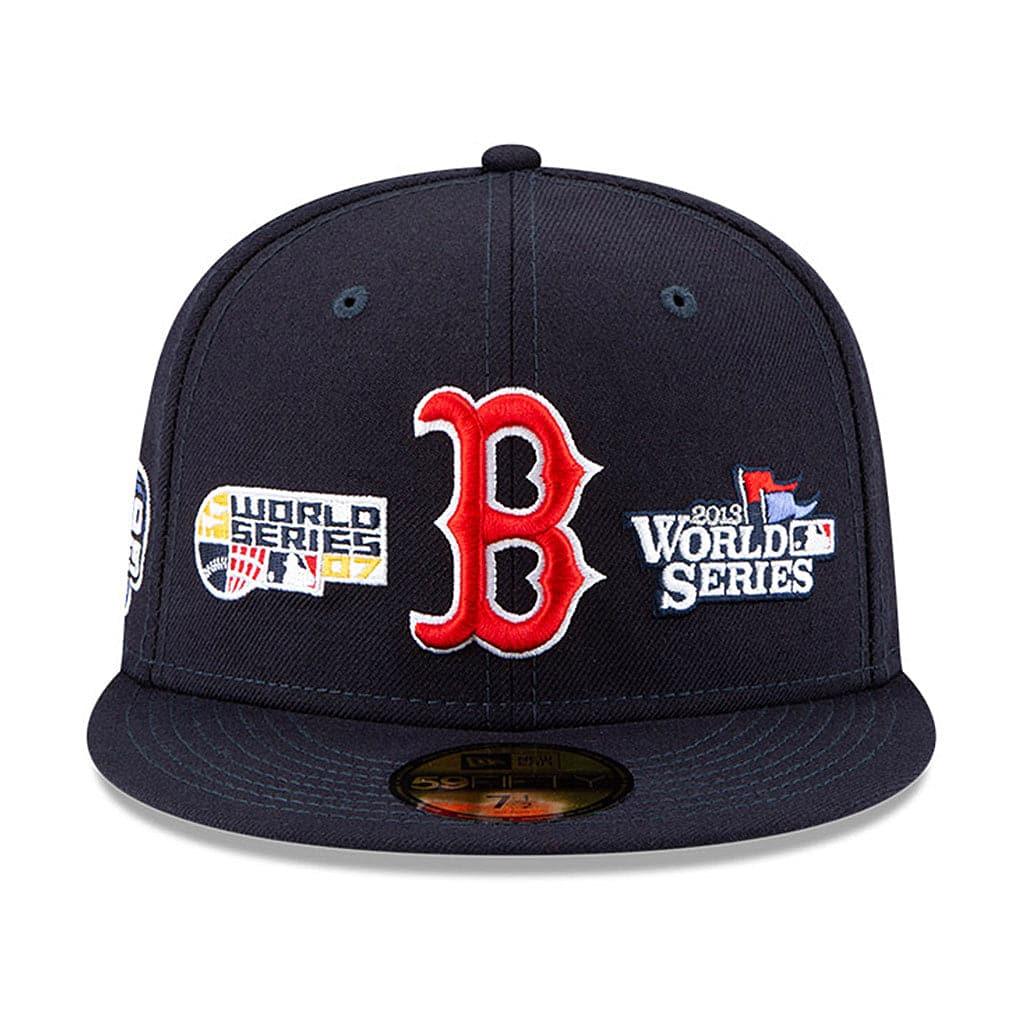 New Era Caps Boston Red Sox New Era MLB Champions Patch 59FIFTY Fitted Hat - Navy