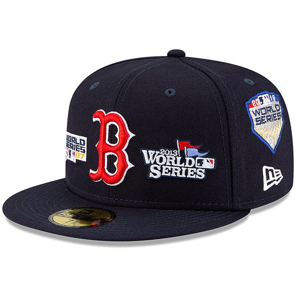 New Era Caps Boston Red Sox New Era MLB Champions Patch 59FIFTY Fitted Hat - Navy