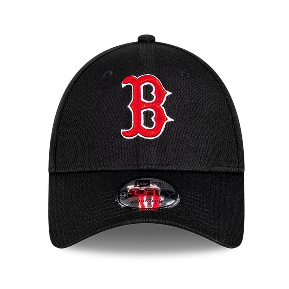 New Era Caps Boston Red Sox New Era MLB Team Dash Mesh 9FORTY Stretch Snapback Curve Hat - Black