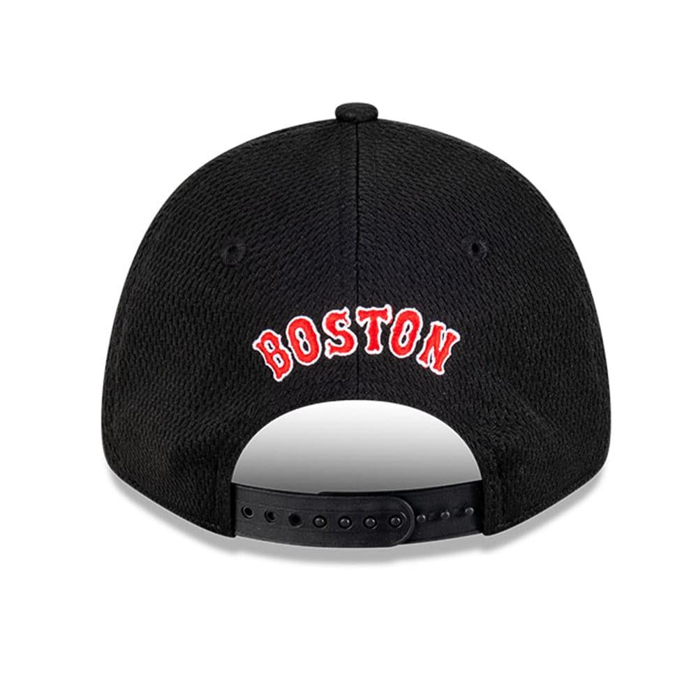 New Era Caps Boston Red Sox New Era MLB Team Dash Mesh 9FORTY Stretch Snapback Curve Hat - Black